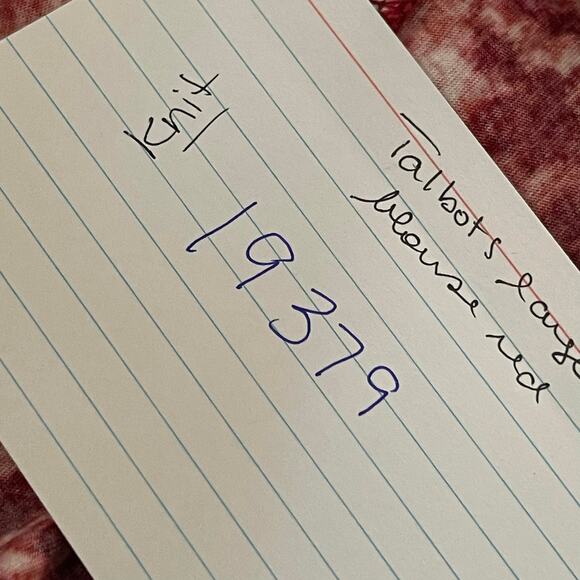 Talbots red knit blouse t-shirt tee top women's large white red pink cotton blnd - Picture 16 of 16